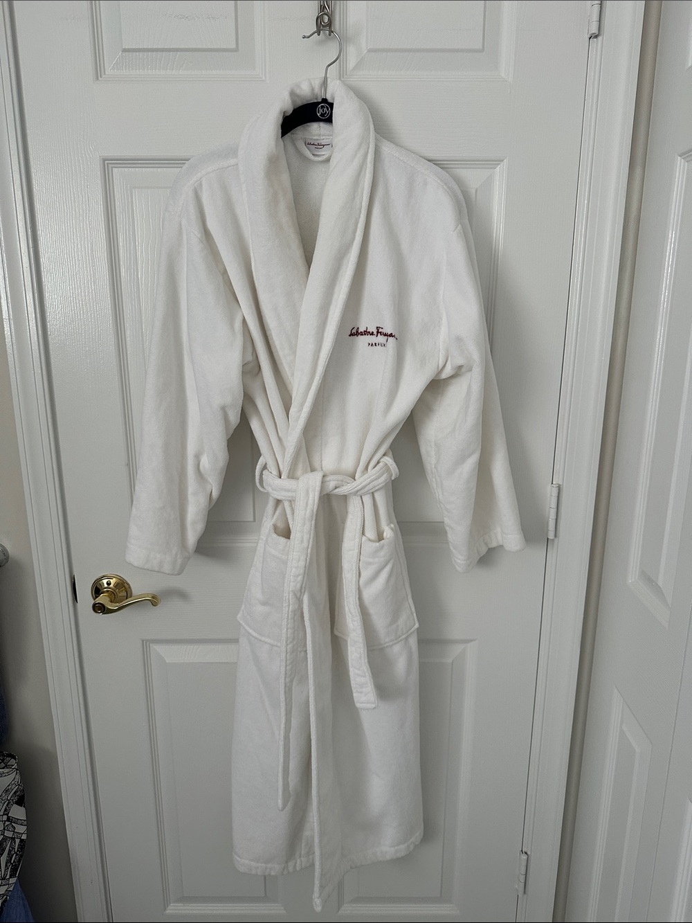 Salvatore Ferragamo Parfums Plush Terry Cloth Shawl-Collar Bathrobe No Size